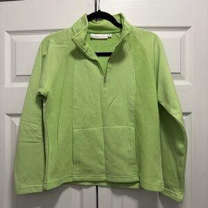 bette&court Green Quarter-Zip Sweater m‎